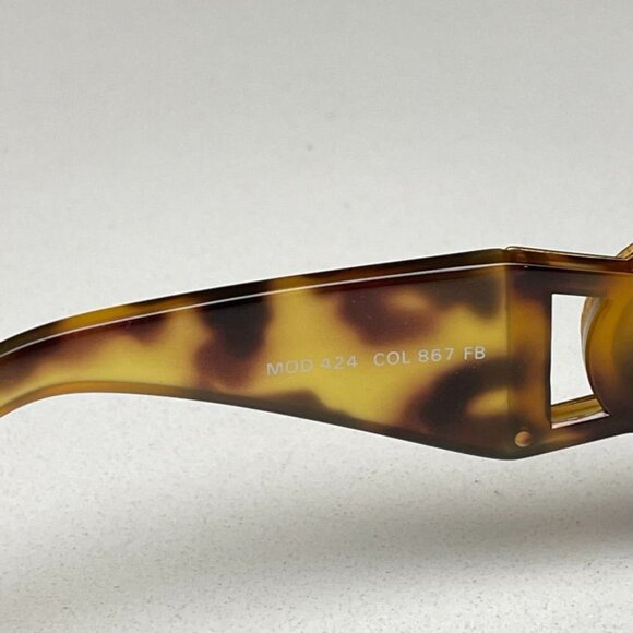 GIANNI VERSACE Vintage 1996 Light Brown Tortoise Frame Sunglasses Gold Medusa MO main image 4